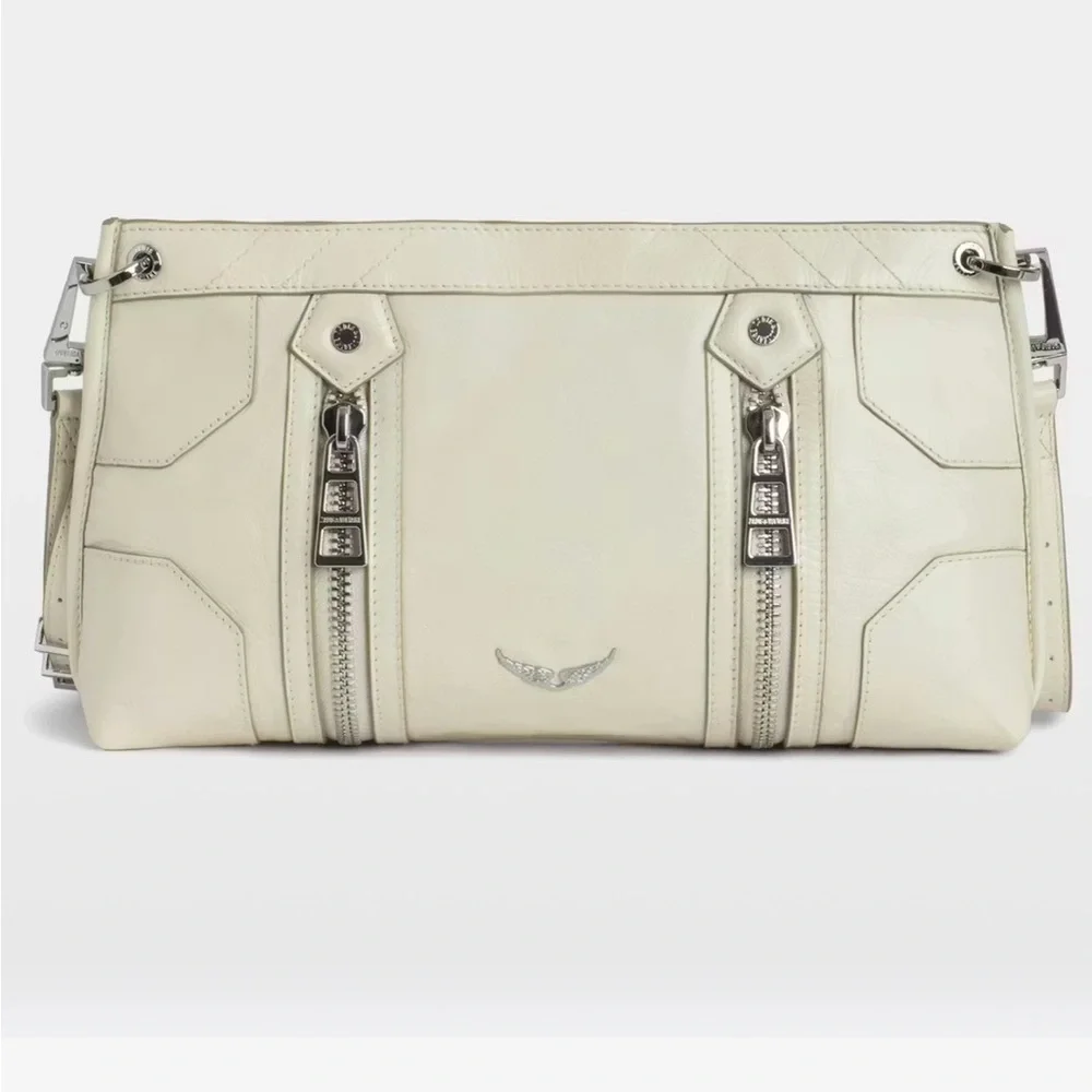 NWT Zadig & Voltaire Sunny Moody Vintage Cream Shoulder Bag